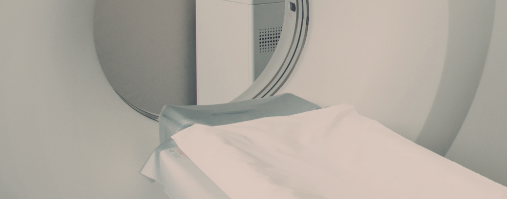 Medical imaging CT scanner with patient table