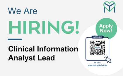 We are hiring a MISHC Clinical Information Analyst Lead. Learn more and apply at https://bit.ly/4sAxENk.